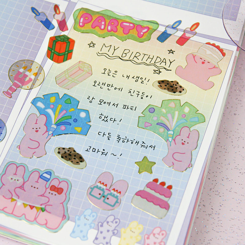 Usage example - DESIGN GOMGOM Reeli gold line clear sticker Usage example - DESIGN GOMGOM Reeli gold line clear sticker