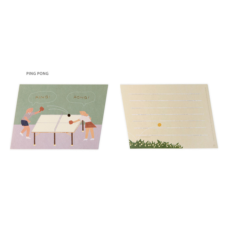 Ping! Pong! - SOSOMOONGOO Sojak5 Happy hobby message card and envelope set