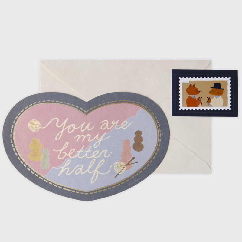You are my better half - SOSOMOONGOO Sojak5 Happy hobby message card and envelope set