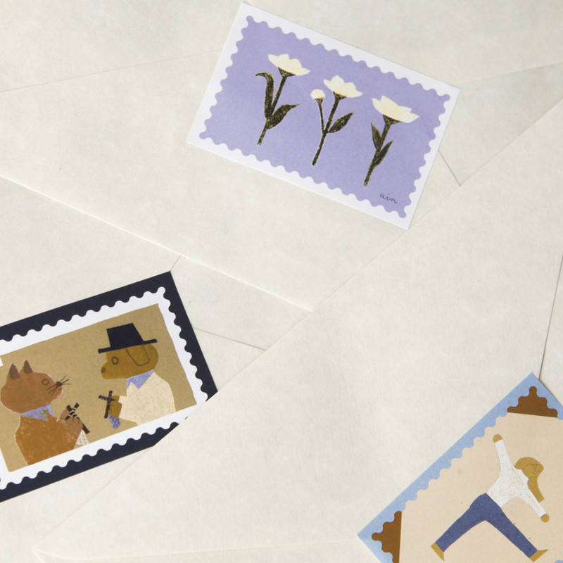 Sticker seal - SOSOMOONGOO Sojak5 Happy hobby message card and envelope set