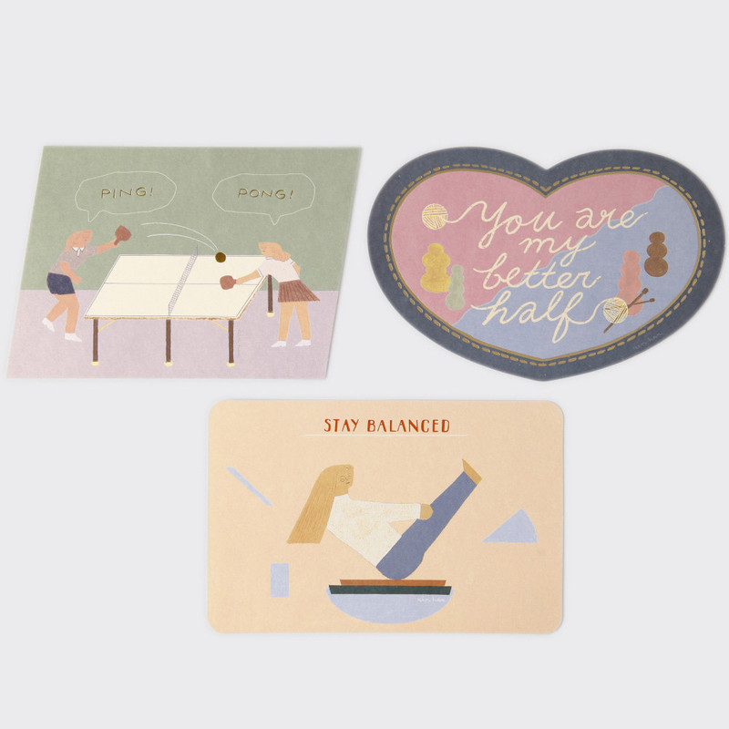 SOSOMOONGOO Sojak5 Happy hobby message card and envelope set