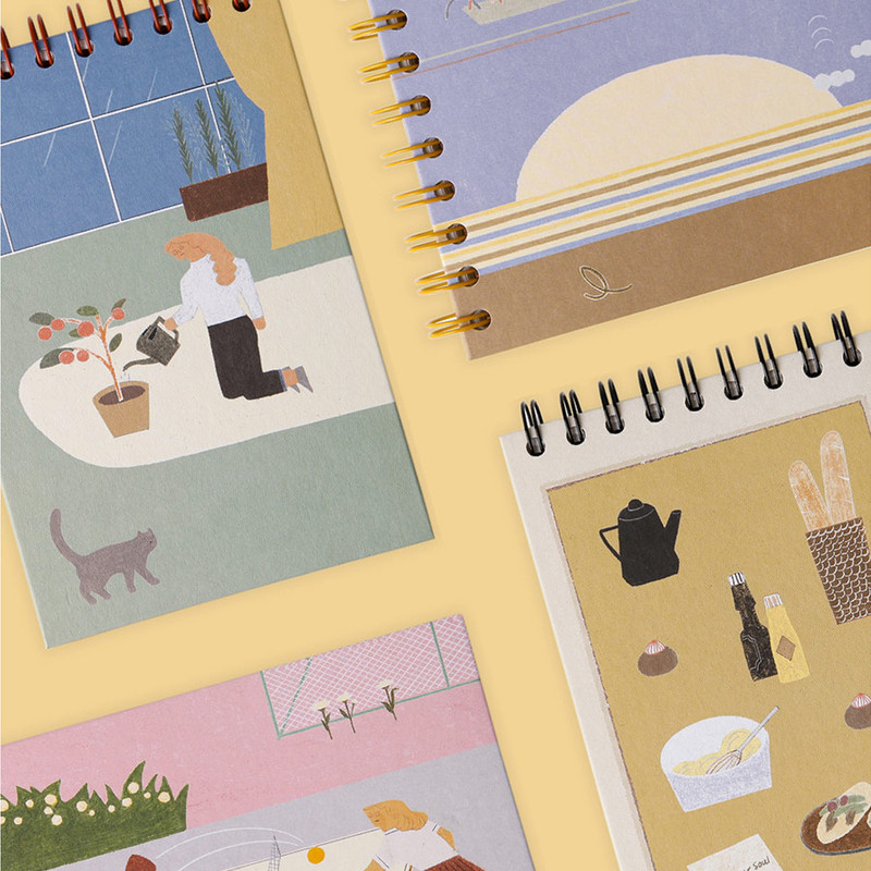 SOSOMOONGOO Sojak5 Happy hobby spiral blank sketch book SOSOMOONGOO Sojak5 Happy hobby spiral blank sketch book