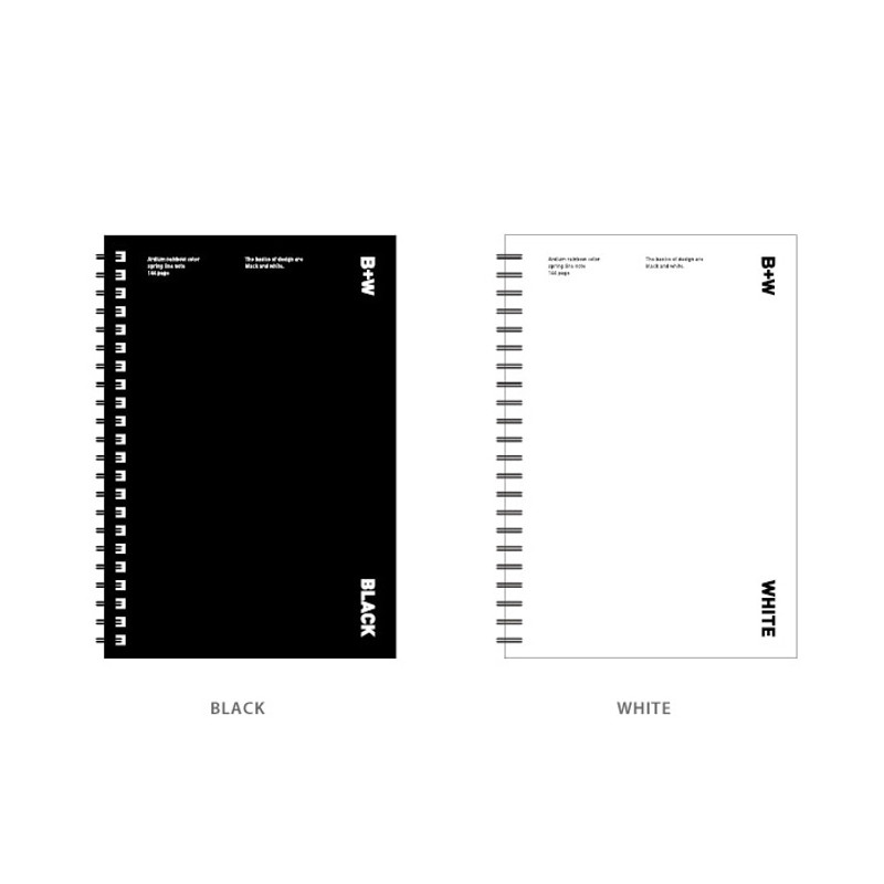 Color - Ardium B+W wire bound hardcover lined notebook Color - Ardium B+W wire bound hardcover lined notebook