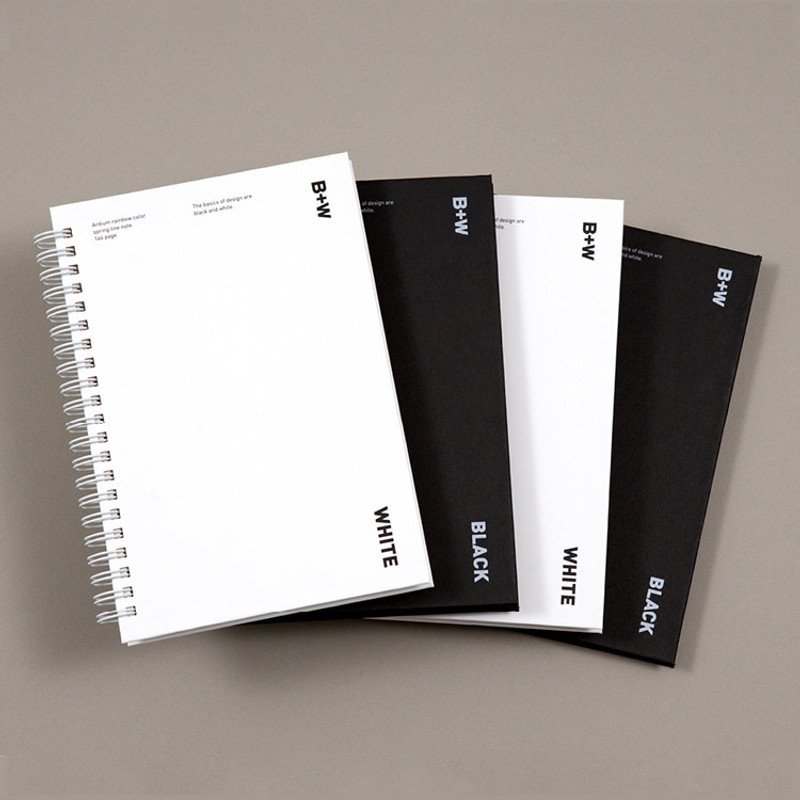 Ardium B+W wire bound hardcover lined notebook Ardium B+W wire bound hardcover lined notebook