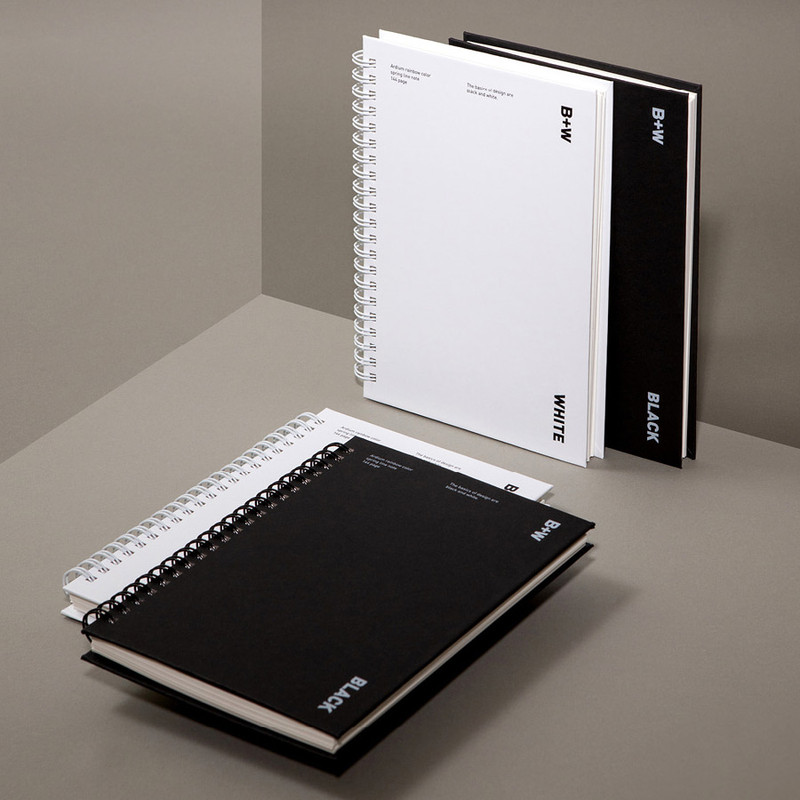 Ardium B+W wire bound hardcover lined notebook Ardium B+W wire bound hardcover lined notebook