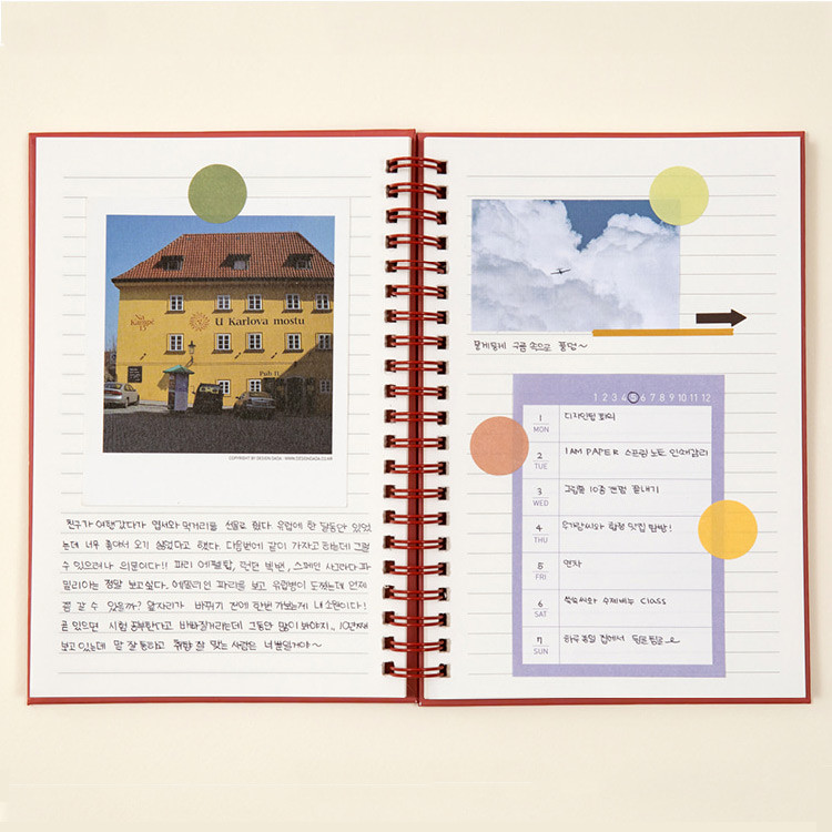 Usage example - Ardium I am Paper wire bound hardcover lined notebook