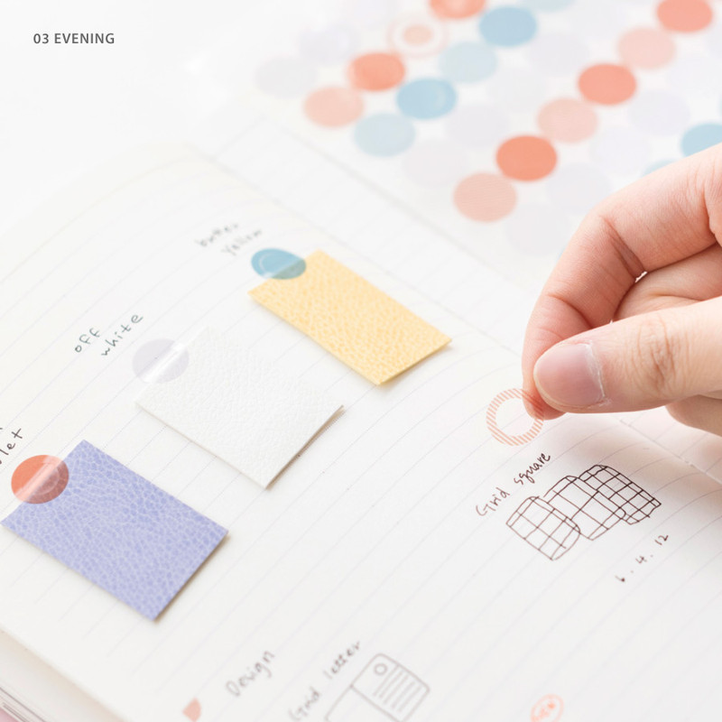 03 evening - Byfulldesign Circle and Ring deco sticker sheet set ver2 03 evening - Byfulldesign Circle and Ring deco sticker sheet set ver2