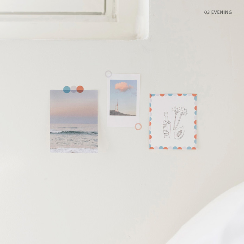 03 evening - Byfulldesign Circle and Ring deco sticker sheet set ver2 03 evening - Byfulldesign Circle and Ring deco sticker sheet set ver2