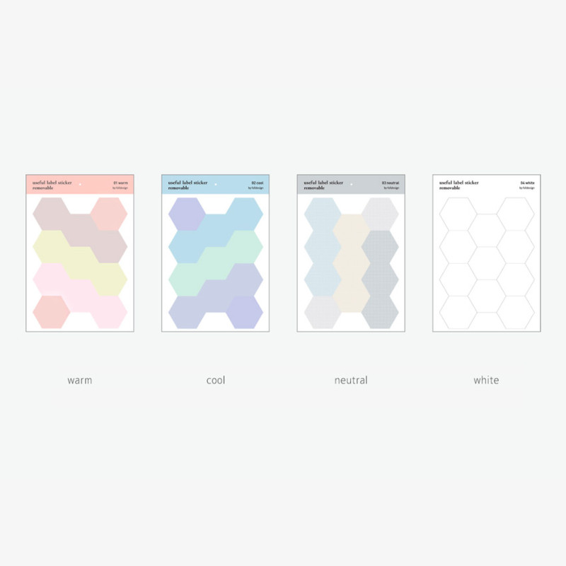 Color - Byfulldesign Useful label removable sticker set