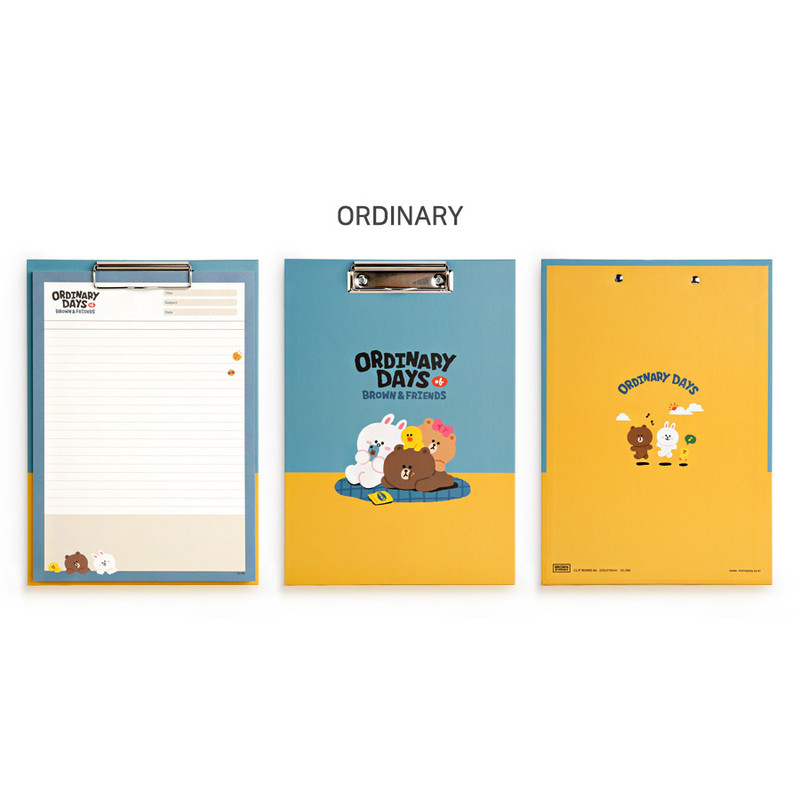 Ordinary - Monopoly Brown and friends A4 size clipboard notepad set