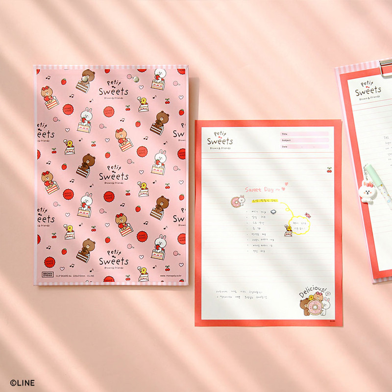 Monopoly Brown and friends A4 size clipboard notepad set