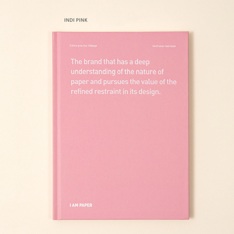 Indi pink - Ardium I am Paper A5 size hardcover lined notebook Indi pink - Ardium I am Paper A5 size hardcover lined notebook