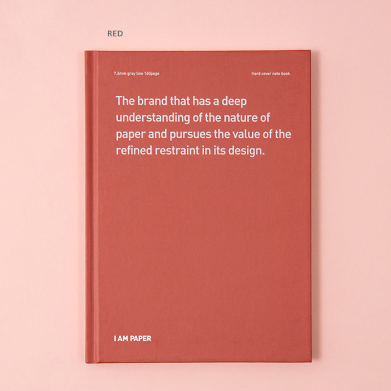 Red - Ardium I am Paper A5 size hardcover lined notebook Red - Ardium I am Paper A5 size hardcover lined notebook