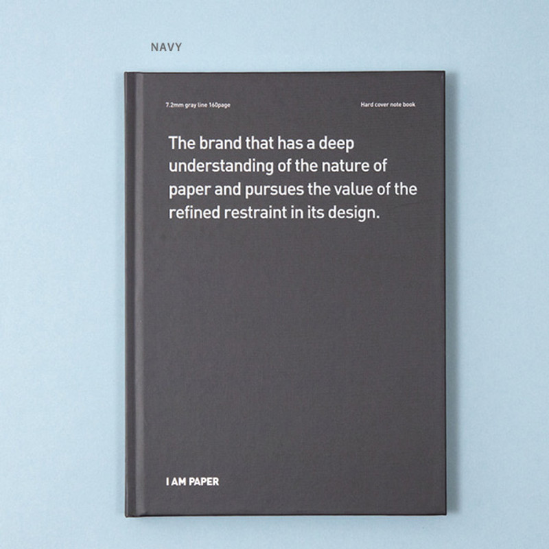 Navy - Ardium I am Paper A5 size hardcover lined notebook Navy - Ardium I am Paper A5 size hardcover lined notebook