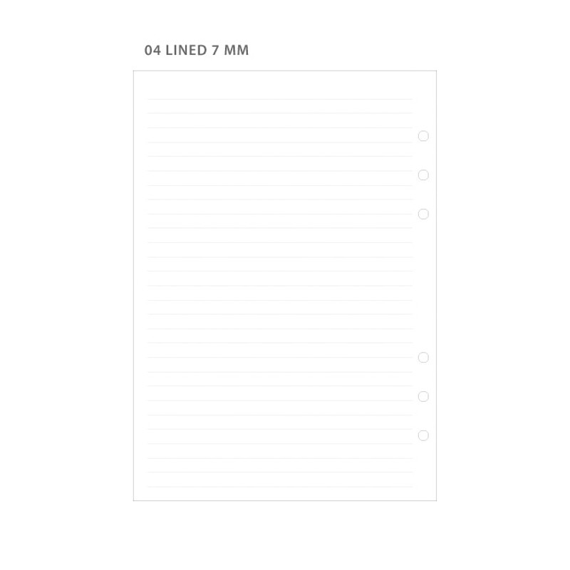 04 Lined 7 mm - Wanna This Notebook refill papers for A5 size 6 ring binder 04 Lined 7 mm - Wanna This Notebook refill papers for A5 size 6 ring binder