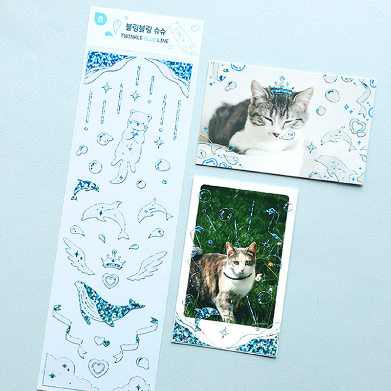 PLEPLE Chou Chou twinkle clear color line sticker PLEPLE Chou Chou twinkle clear color line sticker