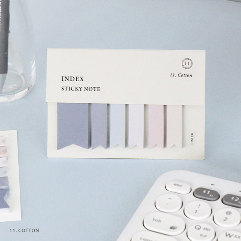 11. Cotton - ICONIC Index sticky memo point bookmark set 05-12 11. Cotton - ICONIC Index sticky memo point bookmark set 05-12