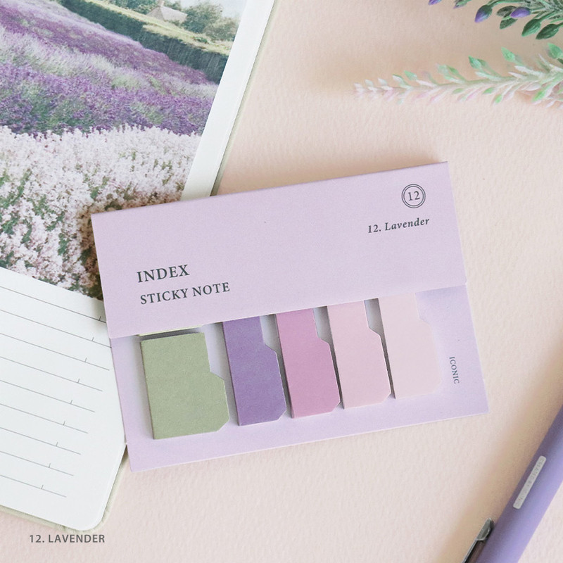 12. Lavender - ICONIC Index sticky memo point bookmark set 05-12 12. Lavender - ICONIC Index sticky memo point bookmark set 05-12