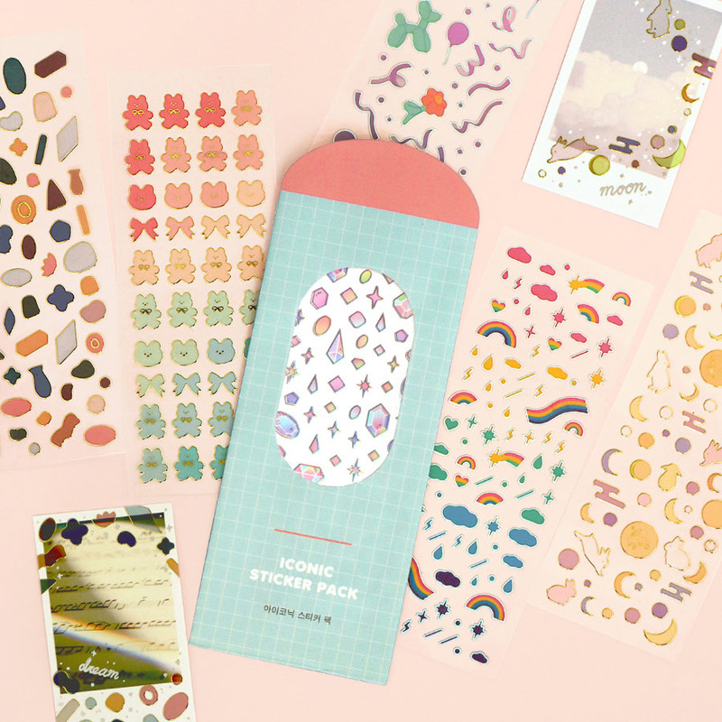 ICONIC Shining line color removable sticker pack