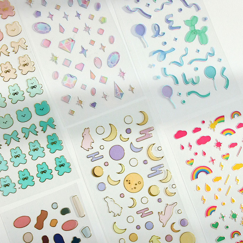 ICONIC Shining line color removable sticker pack