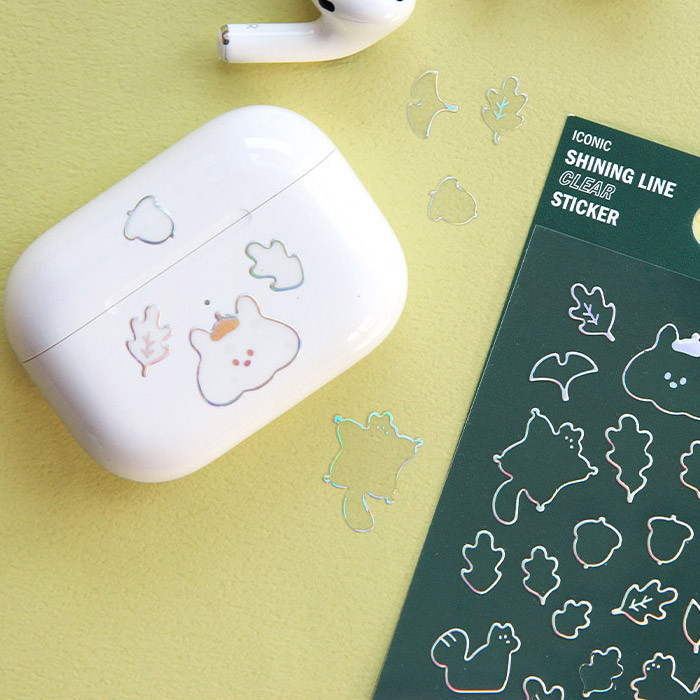 Usage example - ICONIC Shining line clear removable sticker pack A