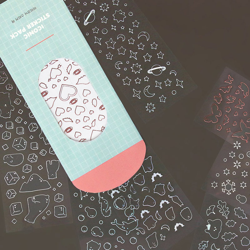 ICONIC Shining line clear removable sticker pack A