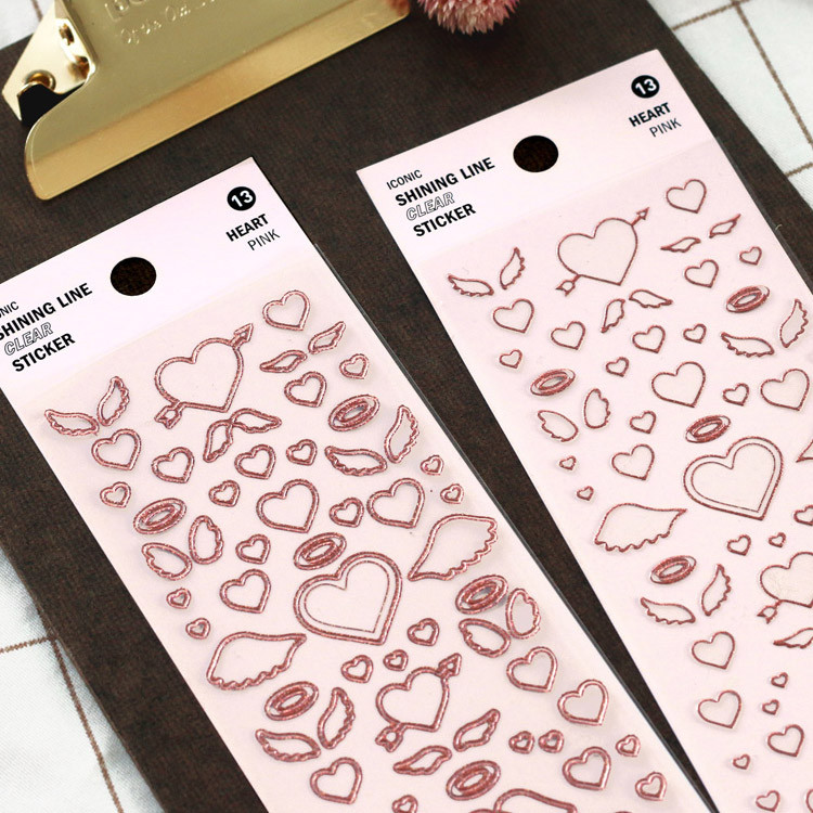 ICONIC Shining line clear removable sticker pack A