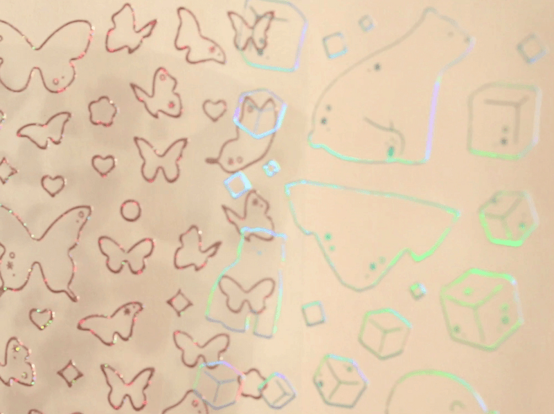 Shining line sticker - ICONIC Shining line clear removable sticker pack A