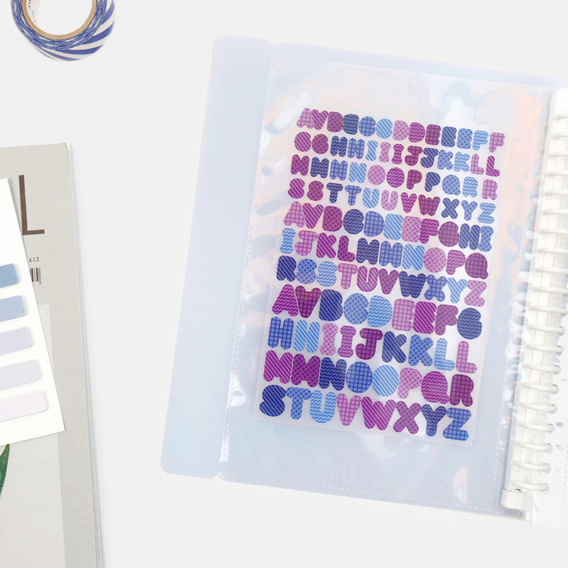 Usage example - Basic 20 rings sticker organizer pocket storage book  Usage example - Basic 20 rings sticker organizer pocket storage book