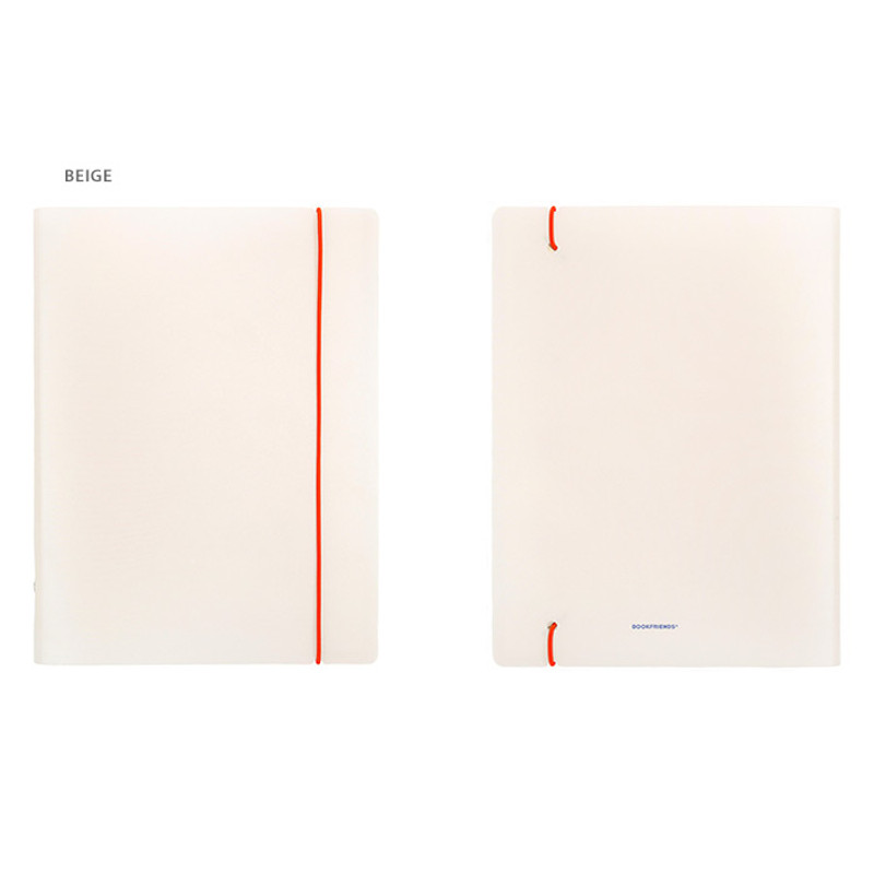 Beige - Basic 20 rings sticker organizer book with Alphabet stickers Beige - Basic 20 rings sticker organizer book with Alphabet stickers