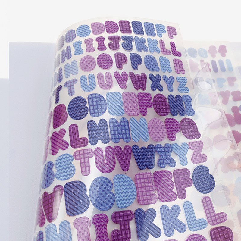 Usage example - Basic 20 rings sticker organizer book with Alphabet stickers Usage example - Basic 20 rings sticker organizer book with Alphabet stickers