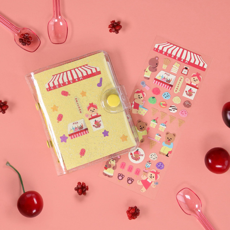 Usage example - Second Mansion Juicy bear removable sticker seal 40-45 Usage example - Second Mansion Juicy bear removable sticker seal 40-45