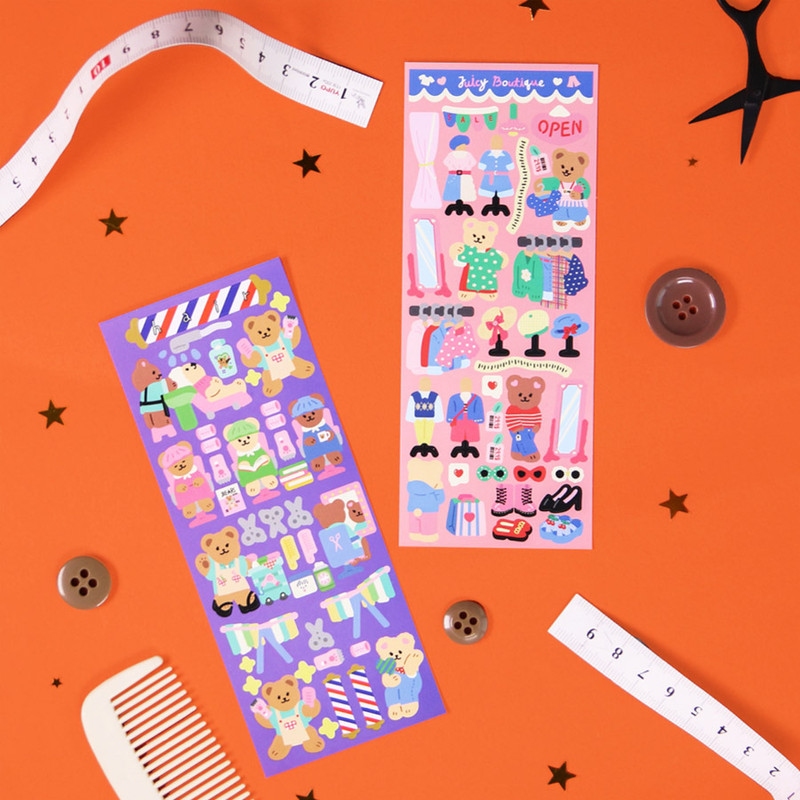 Second Mansion Juicy bear removable sticker seal 40-45 Second Mansion Juicy bear removable sticker seal 40-45