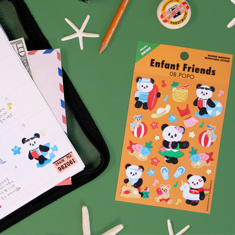 Second Mansion Enfant friends removable sticker 01-08 Second Mansion Enfant friends removable sticker 01-08