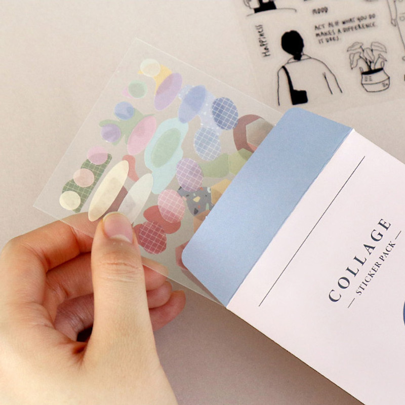Comes with a envelope - ICONIC Collage sticker pack of 8 sheets