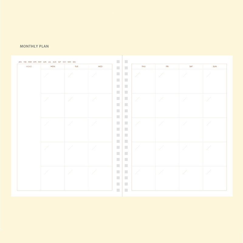 Monthly - Indigo 6 month dateless weekly time management planner