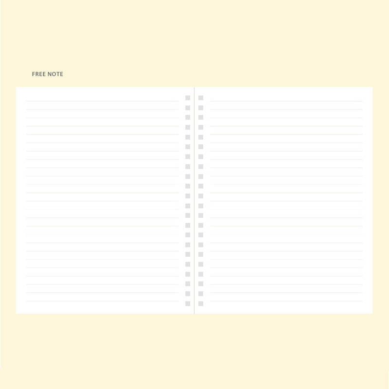 Lined note - Indigo 6 month dateless weekly time management planner