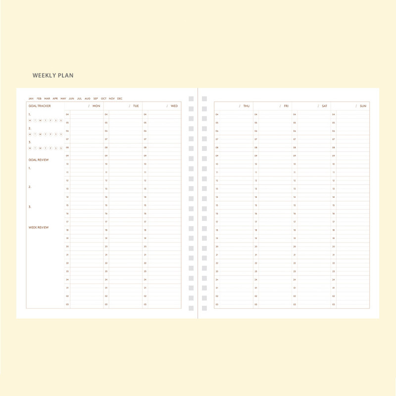 Weekly plan - Indigo 6 month dateless weekly time management planner
