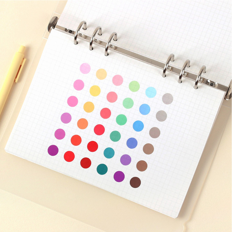 Round clear 8mm sticker set of 3 sheets