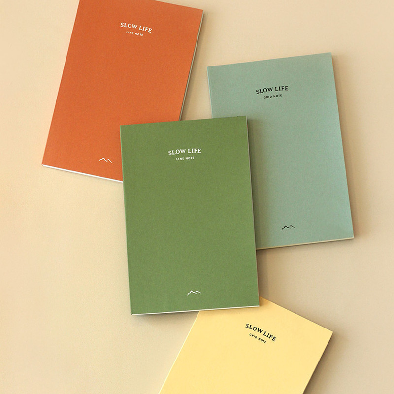 Dash And Dot Slow life lined grid blank notebook