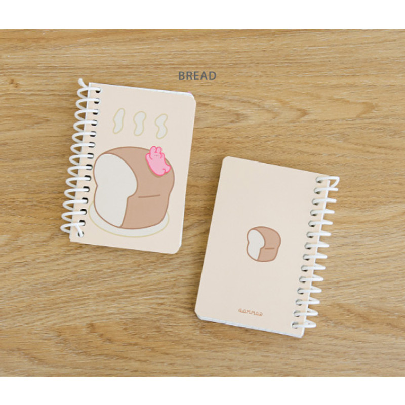 Bread - DESIGN GOMGOM Reeli small spiral grid notebook Bread - DESIGN GOMGOM Reeli small spiral grid notebook