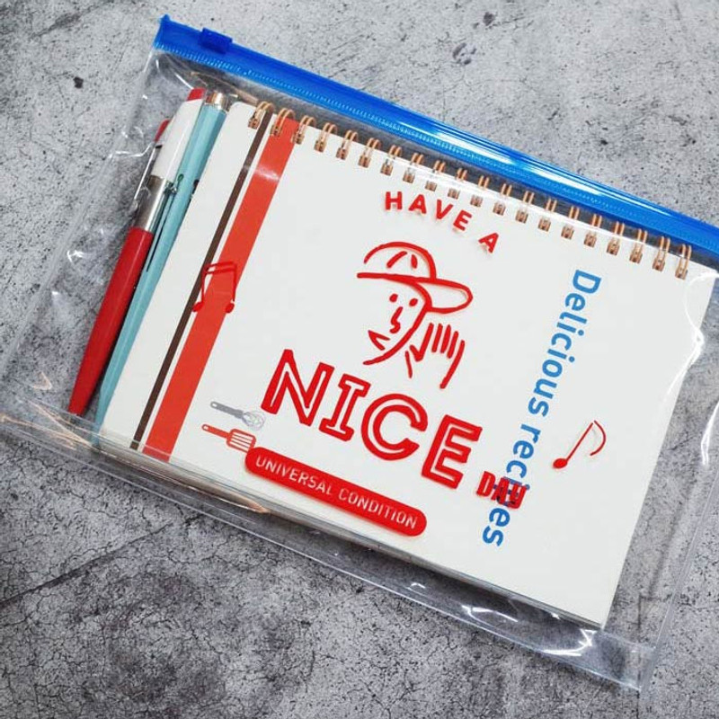 Usage example - Universal Condition Have a Nice day clear zip lock pouch