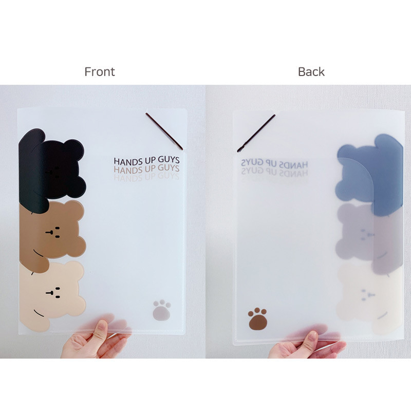 N.IVY Hands up Cozy Bear translucent document file holder