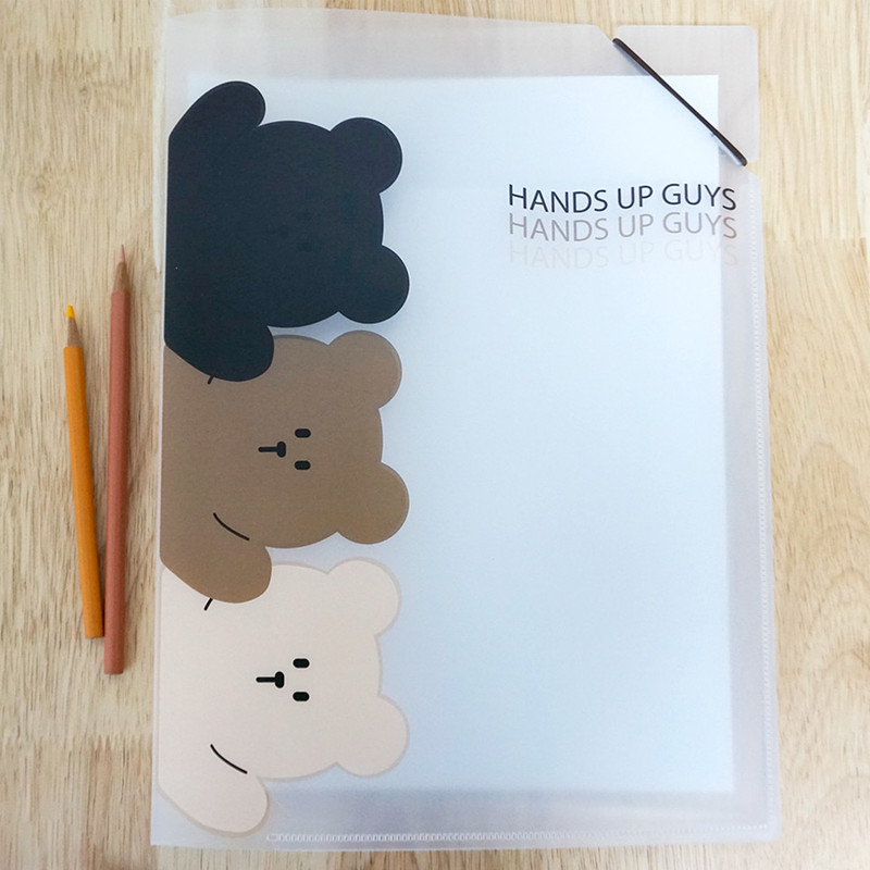 N.IVY Hands up Cozy Bear translucent document file holder