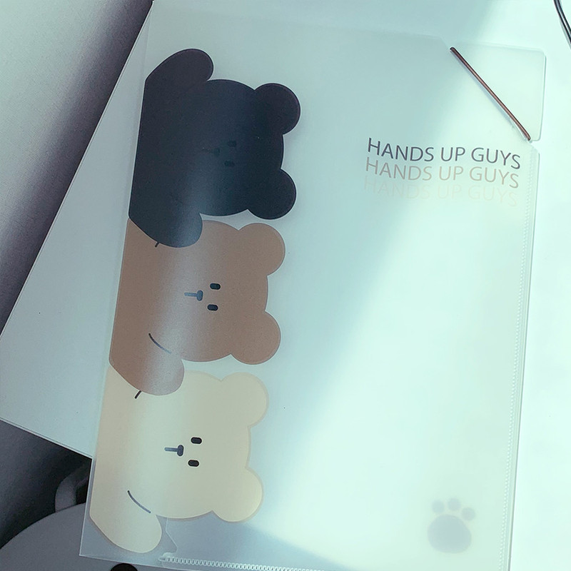 N.IVY Hands up Cozy Bear translucent document file holder