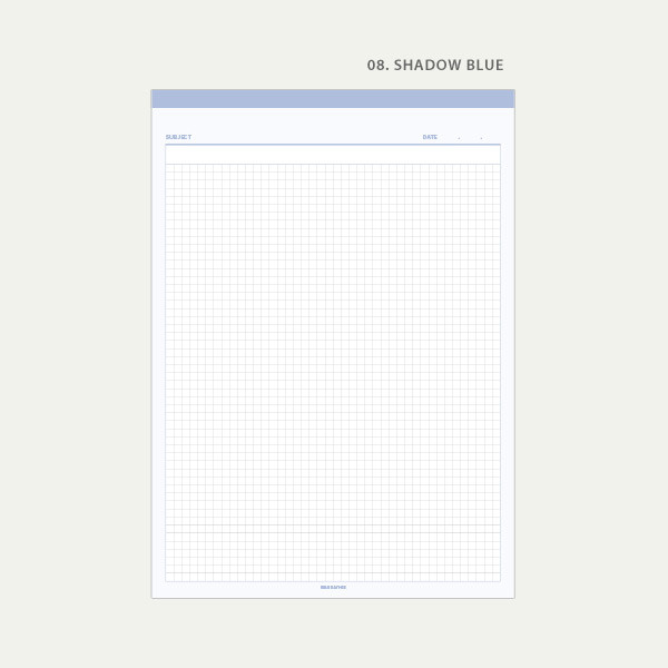 08. Shadow Blue - Wanna This Standard writing B5 size writing grid notepad