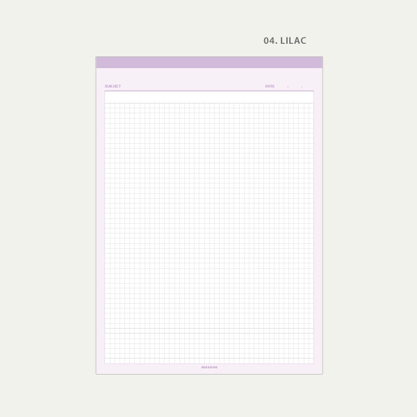 04. Lilac - Wanna This Standard writing B5 size writing grid notepad