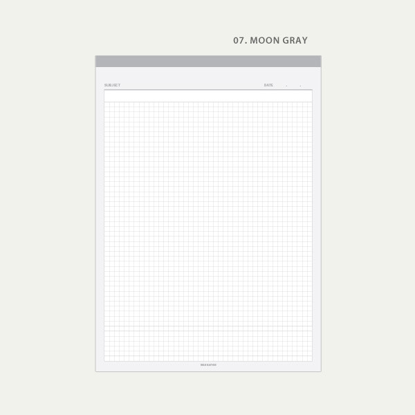 07. Moon Gray - Wanna This Standard writing B5 size writing grid notepad