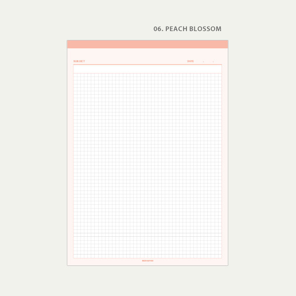 06. Peach Blossom - Wanna This Standard writing B5 size writing grid notepad
