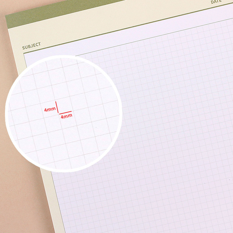 4mm grid - Wanna This Standard writing B5 size writing grid  notepad